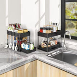 2-Pack Under Sink Sliding Cabinet Organizer (2-Tier)
