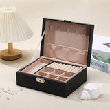 Double-Layer Velvet Jewelry Box Organizer