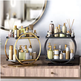 Luxury 2-Tier Round Countertop Vanity Organizer
