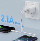 AU Dual USB Wall Charger Plug 5V/2.1A (2/4 Pack)