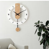 16” Solid Wood Silent Swing Wall Clock
