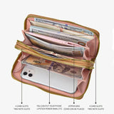 Trifold Wristlet Wallet for Women