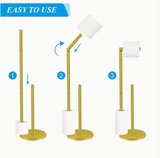 Stainless Gold Freestanding Toilet Paper Holder