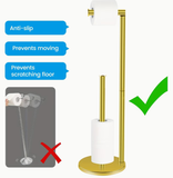 Stainless Gold Freestanding Toilet Paper Holder