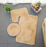 3pcs Plush Bathroom Rug Set – Non-Slip & Warm