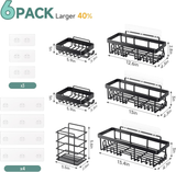 Large Capacity Wall Shelves with Soap Holder