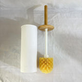 Modern White Bamboo Toilet Brush