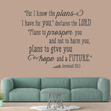 Jeremiah 29:11 Wall Decal