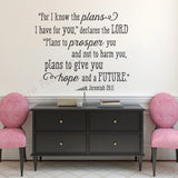 Jeremiah 29:11 Wall Decal