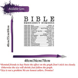 Bible Emergency Numbers Wall Sticker