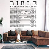Bible Emergency Numbers Wall Sticker