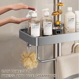 No-Drill Aluminum Shower Shelf