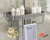 No-Drill Aluminum Shower Shelf