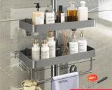 No-Drill Aluminum Shower Shelf