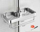 No-Drill Aluminum Shower Shelf