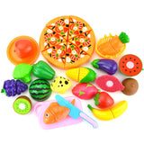 Kitchen Plastic Toys Cutting Food Set