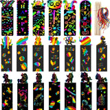 24Pcs Animal DIY Scratching Painting Paper for Kids