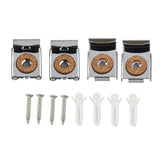 4pcs Chrome Mirror Wall Mounting Clamps
