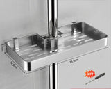 No-Drill Aluminum Shower Shelf