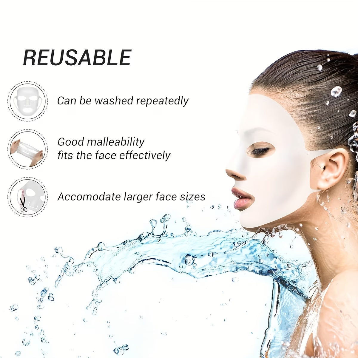 Reusable Silicone Face Mask Cover