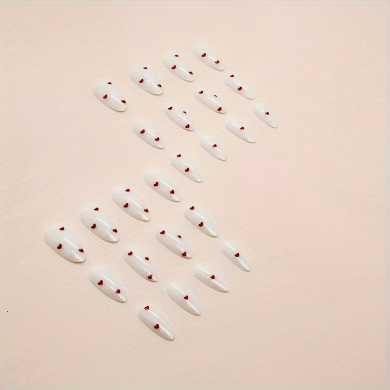 Simple love French almond nails