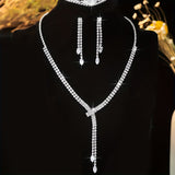 Teardrop Rhinestone Jewelry Set