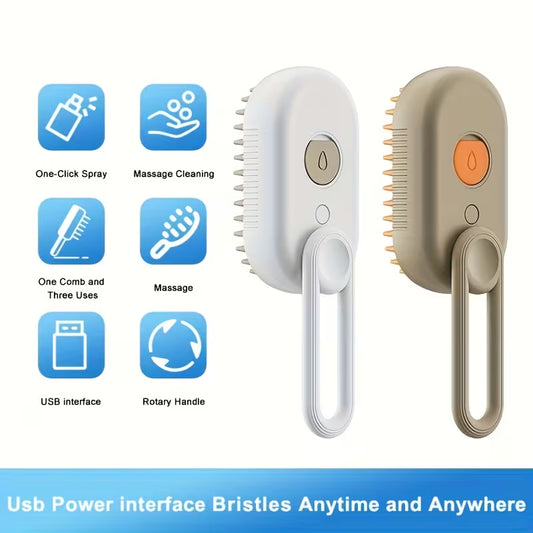 Steam Spray Pet Grooming Comb for Deshedding