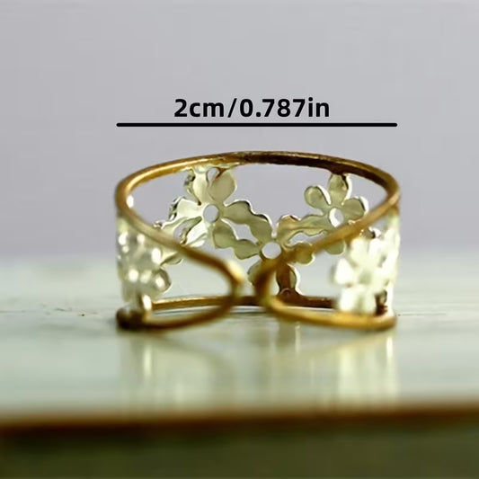 Daisy Flower Adjustable Ring