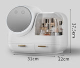 Cute Makeup Organizer Box with USB Fan