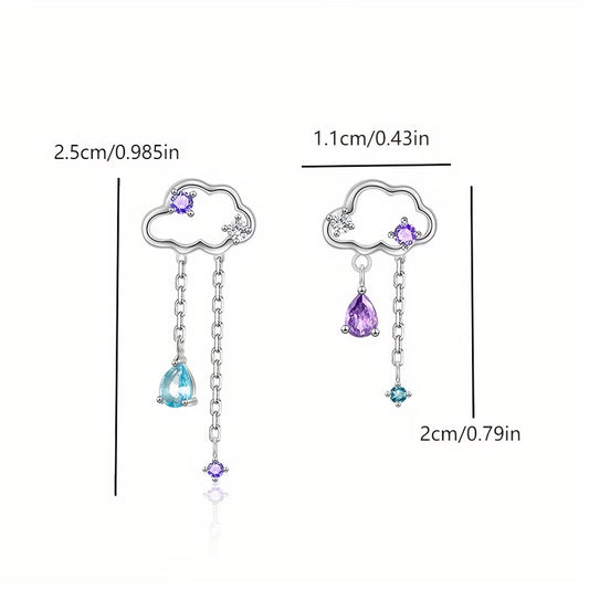 Cloud Asymmetric Stud Earrings