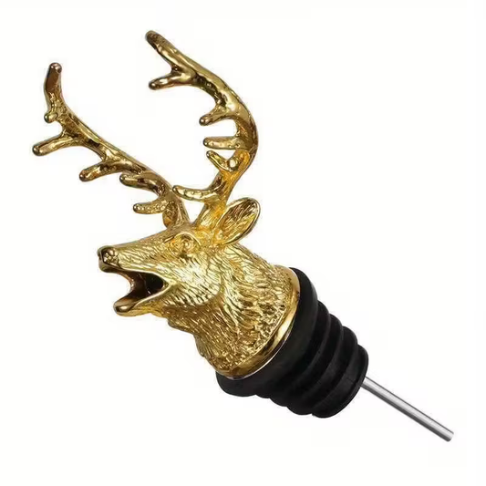 Stainless Steel Deer Head Wine Stopper & Aerator