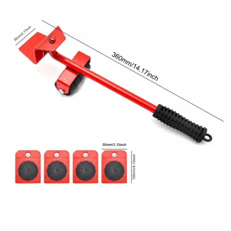 [Heavy Moving] 1 SET Furniture Moving System | Five-Piece Set | Moving Tool | Lifter Roller | Move Tool Set | Wheel Mover | Slider