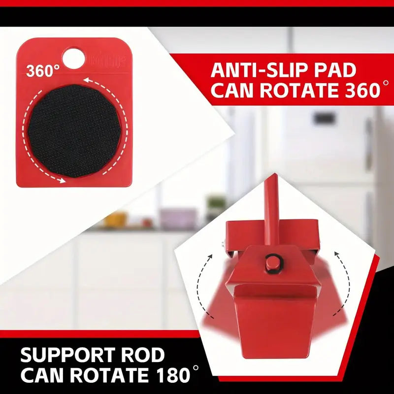 [Heavy Moving] 1 SET Furniture Moving System | Five-Piece Set | Moving Tool | Lifter Roller | Move Tool Set | Wheel Mover | Slider