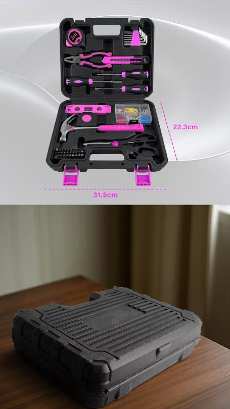 138-Piece Pink Household Tool Kit