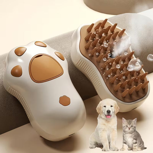 Cat Paw 3-in-1 Electric Pet Steaming Brush