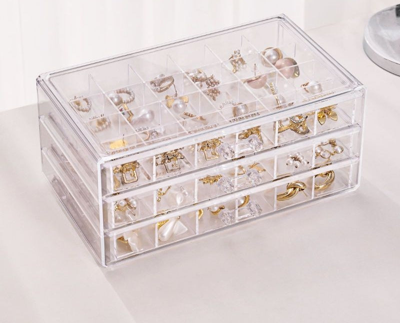 3-Layer Acrylic Earring Holder Display Box