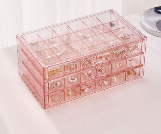 3-Layer Acrylic Earring Holder Display Box