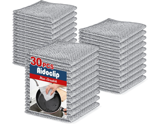 30PCS Non-Scratch Wire Dishcloth Scrub Pads