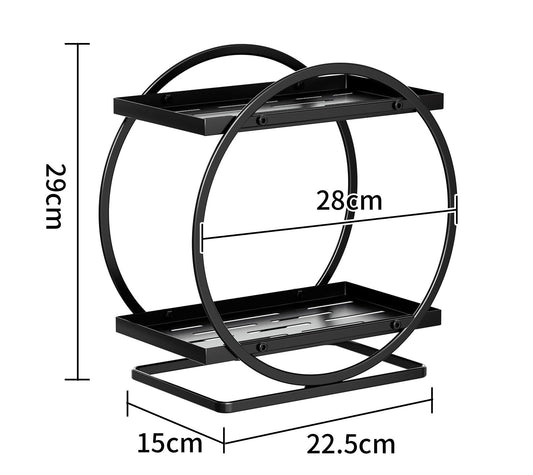 Luxury 2-Tier Round Countertop Vanity Organizer