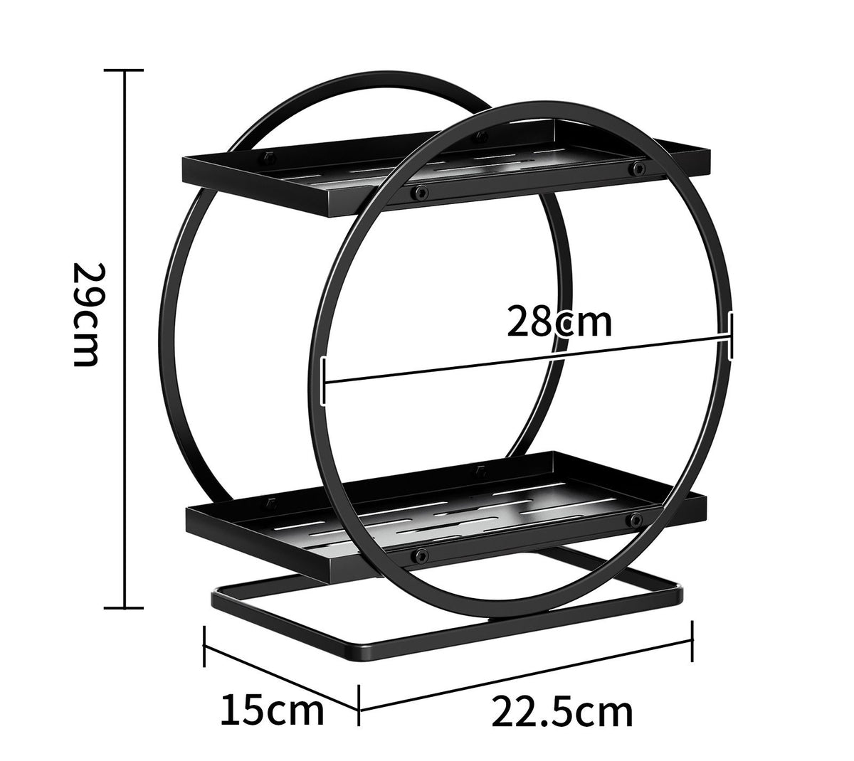 Luxury 2-Tier Round Countertop Vanity Organizer