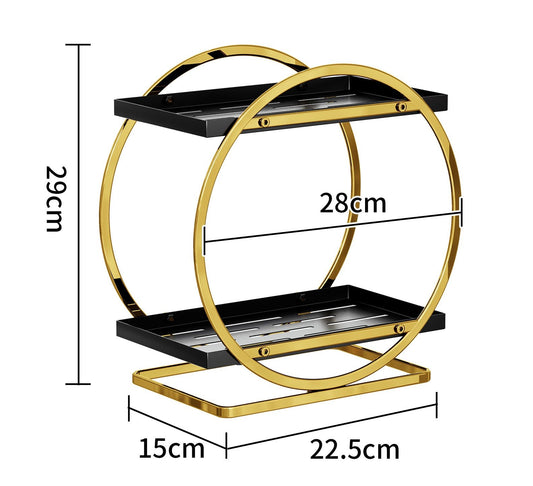 Luxury 2-Tier Round Countertop Vanity Organizer
