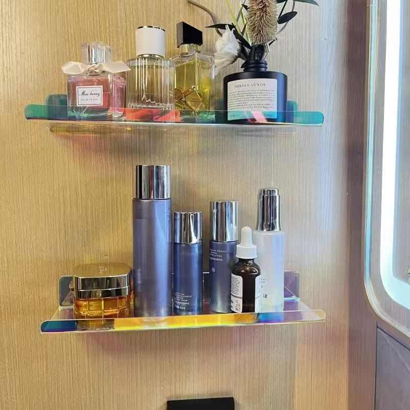 Iridescent Acrylic Floating Wall Shelf Organizer