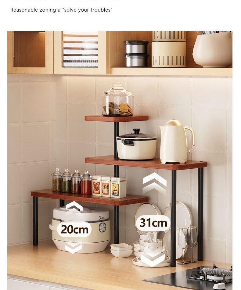 3-Tier Movable Corner Countertop Organizer