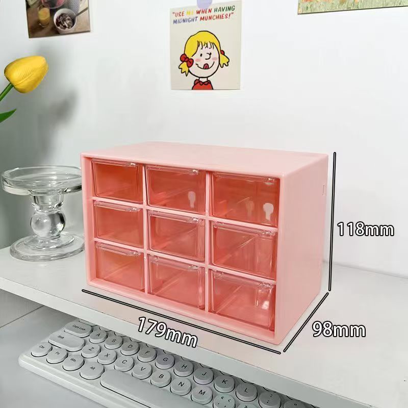 9pcs Stackable Desktop Drawer Organizer