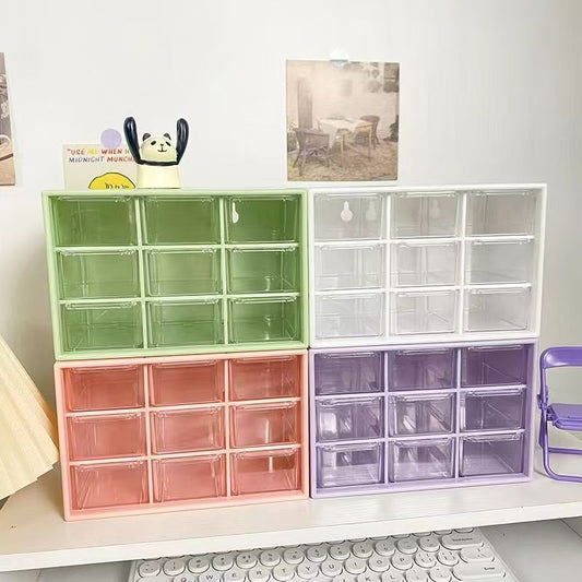9pcs Stackable Desktop Drawer Organizer