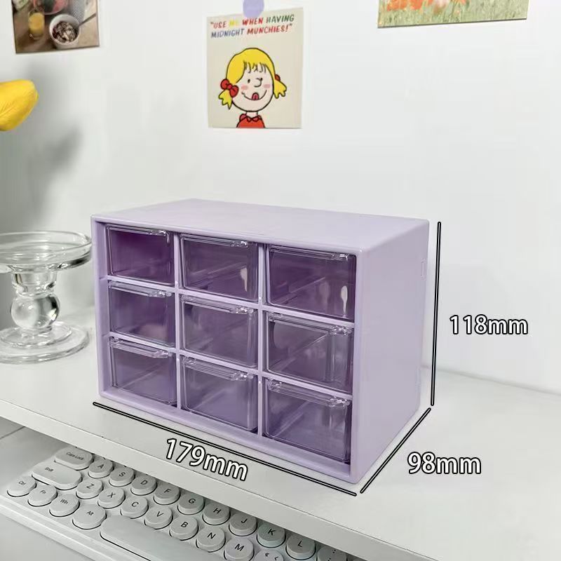 9pcs Stackable Desktop Drawer Organizer