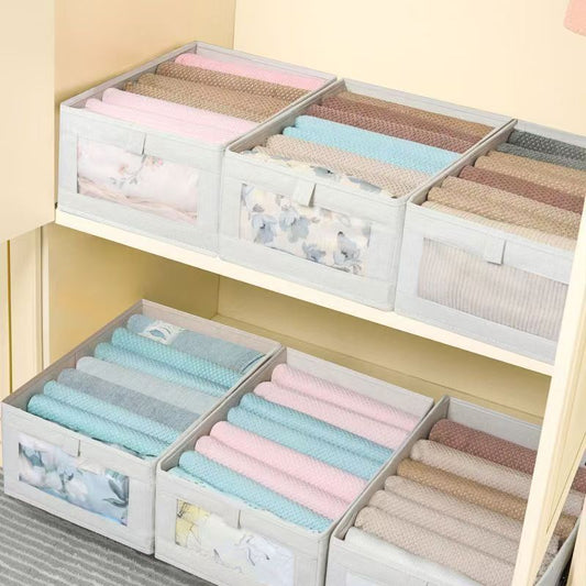 Foldable Linen Closet Storage Bin with Window