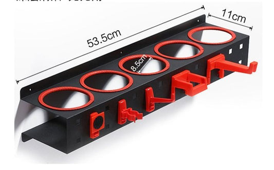 Wall-Mounted Rail Shelf Organizer for Spray Bottles & Tools