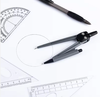 8-Piece Set Student Math Drawing Geometry Kit