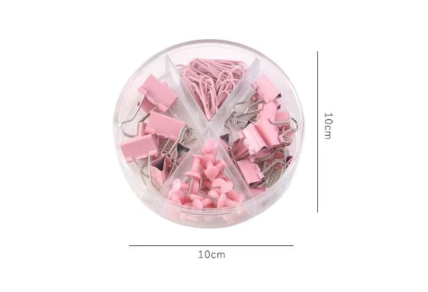 72pcs Rose Gold Office Clips Set with Storage Box